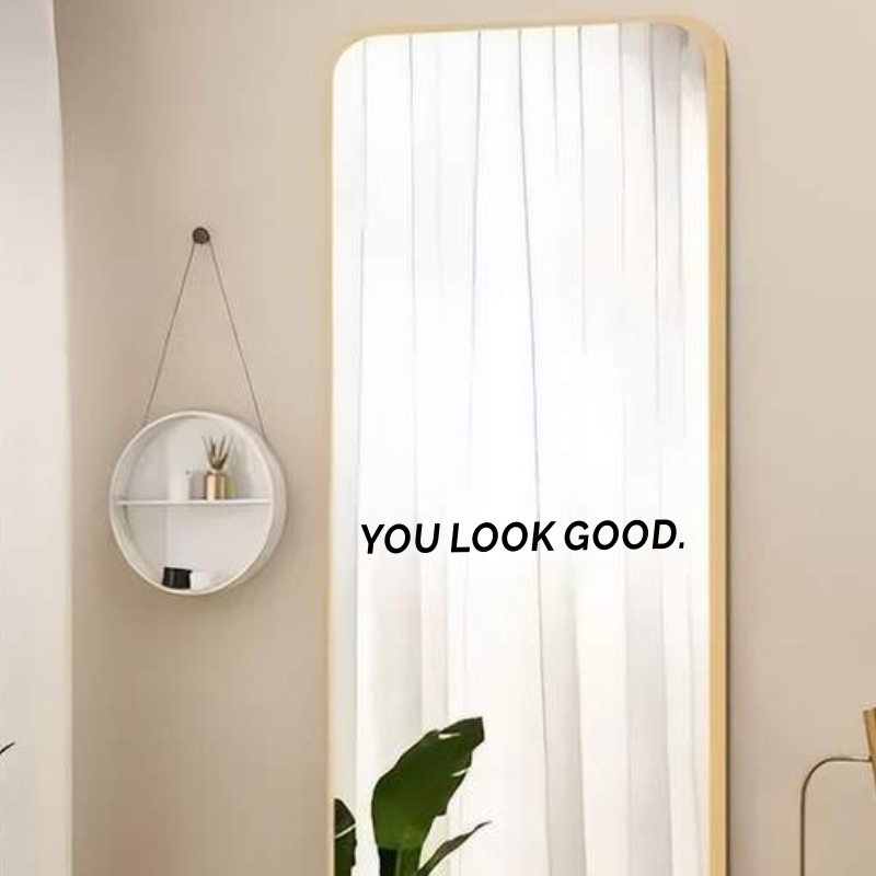 あなたは素敵ですね ミラーウォールステッカー バスルーム 寝 - Home Goods Bathroom Mirrors のレビューと価格