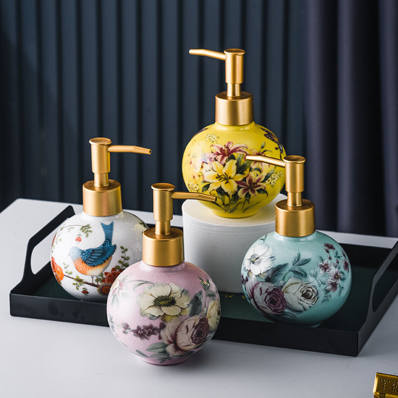 300 ミリリットルセラミックサブボトルカラー花と鳥の装飾容 - Zara Home Bathroom のレビューと価格