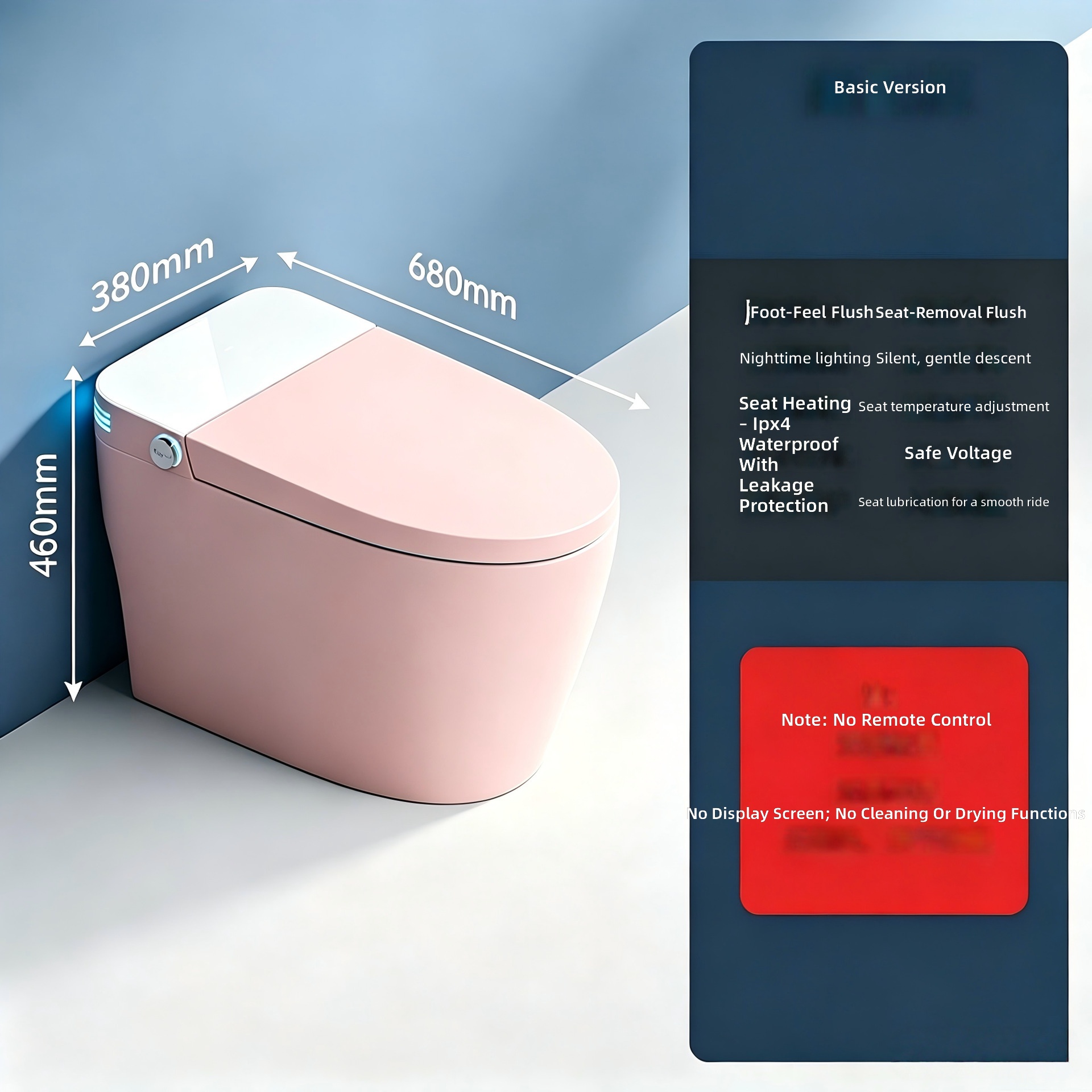 スマートトイレ、ピンク、オールインワン自動、水圧制限なし、サ - Home And Bathroom のレビューと価格