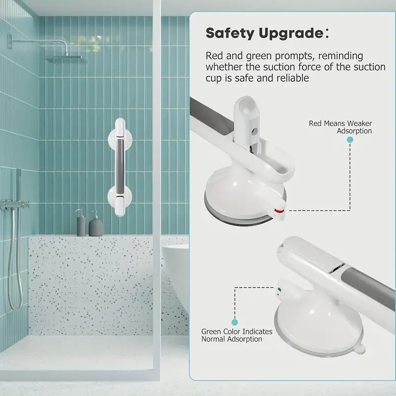 1個入り高齢者用安全グラブバー - 取り付けに穴あけ不要、強 - Home Bathroom Tiles Design のレビューと価格