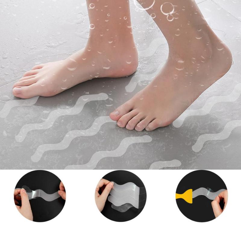 サイズに合わせてカットできる浴室用滑り止めステッカー シャワ - Home Bathroom Tub のレビューと価格