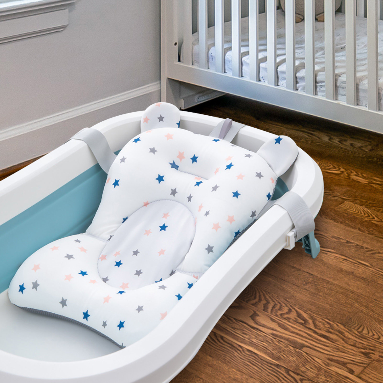 1個入り科学的な脊椎保護ベビーバス用マット、厚手の滑り止めソ - Non Slip Bath Mat のレビューと価格
