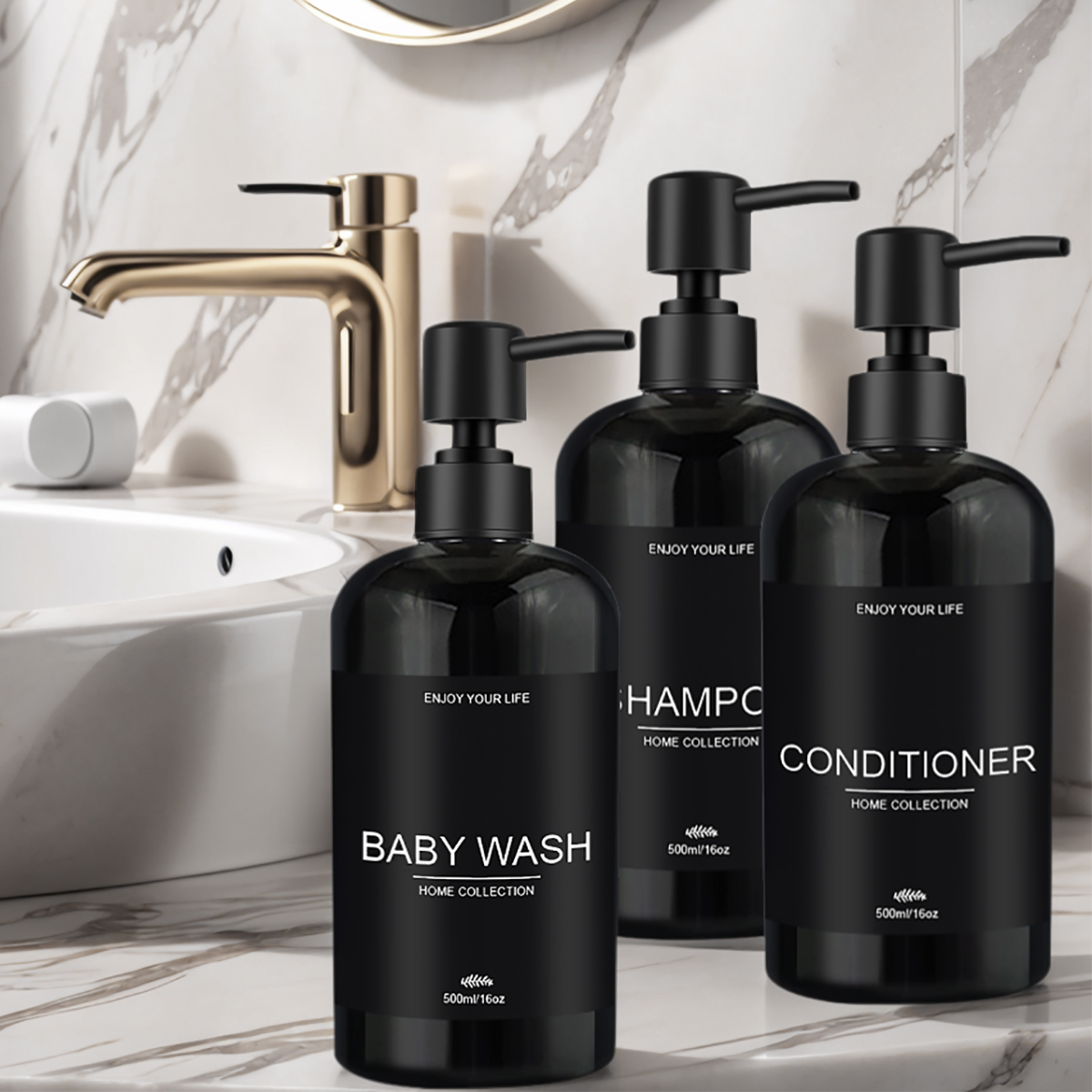 3 個のバスルーム詰め替え空のシャンプー コンディショナーと - Home Bathroom Soap Dispenser のレビューと価格
