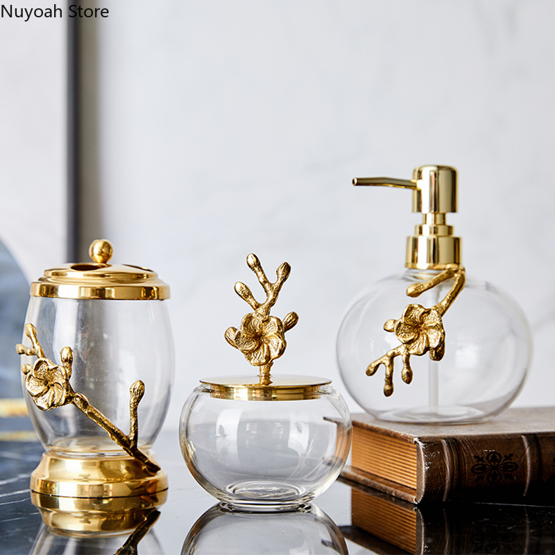 透明なガラスまたはクリスタルの真ちゅう製バスルームアクセサリ - Zara Home Bathroom のレビューと価格
