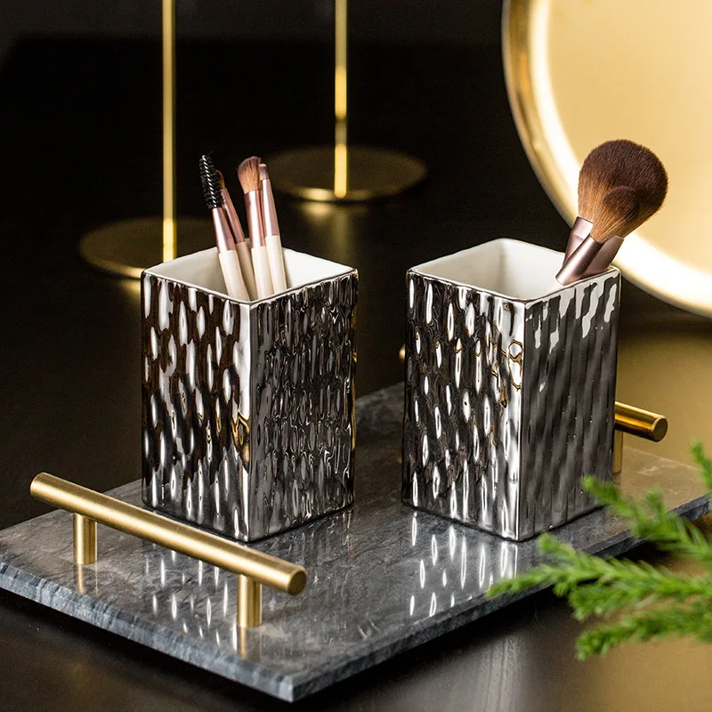 セラミックバスルームアクセサリーセットゴールドシルバーソープ - Zara Home Bathroom のレビューと価格