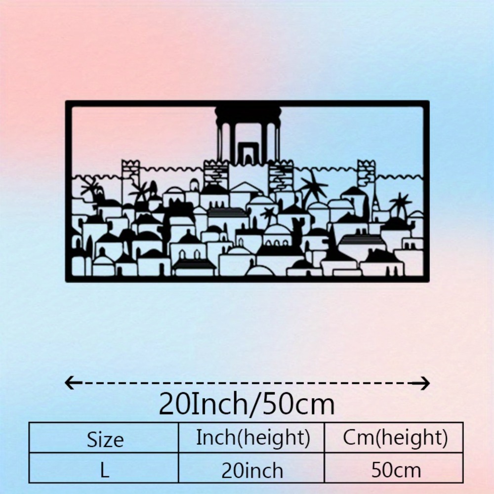 CIFBUY 金属製ウォールアート エルサレム壁画像 ユダヤ - Home & Bathroom Building Products Pte Ltd Reviews のレビューと価格